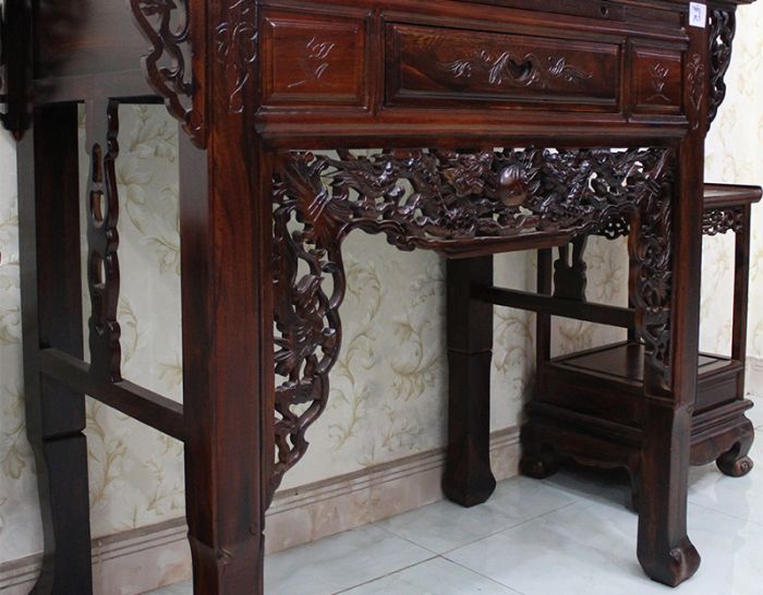 Bàn thờ gia tiên gỗ muồng 1 tầng GT17
